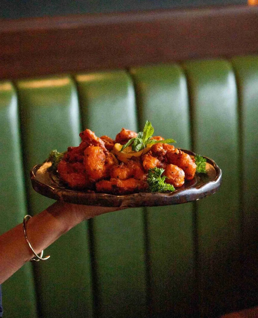 Plate of Indian crispy appetizers