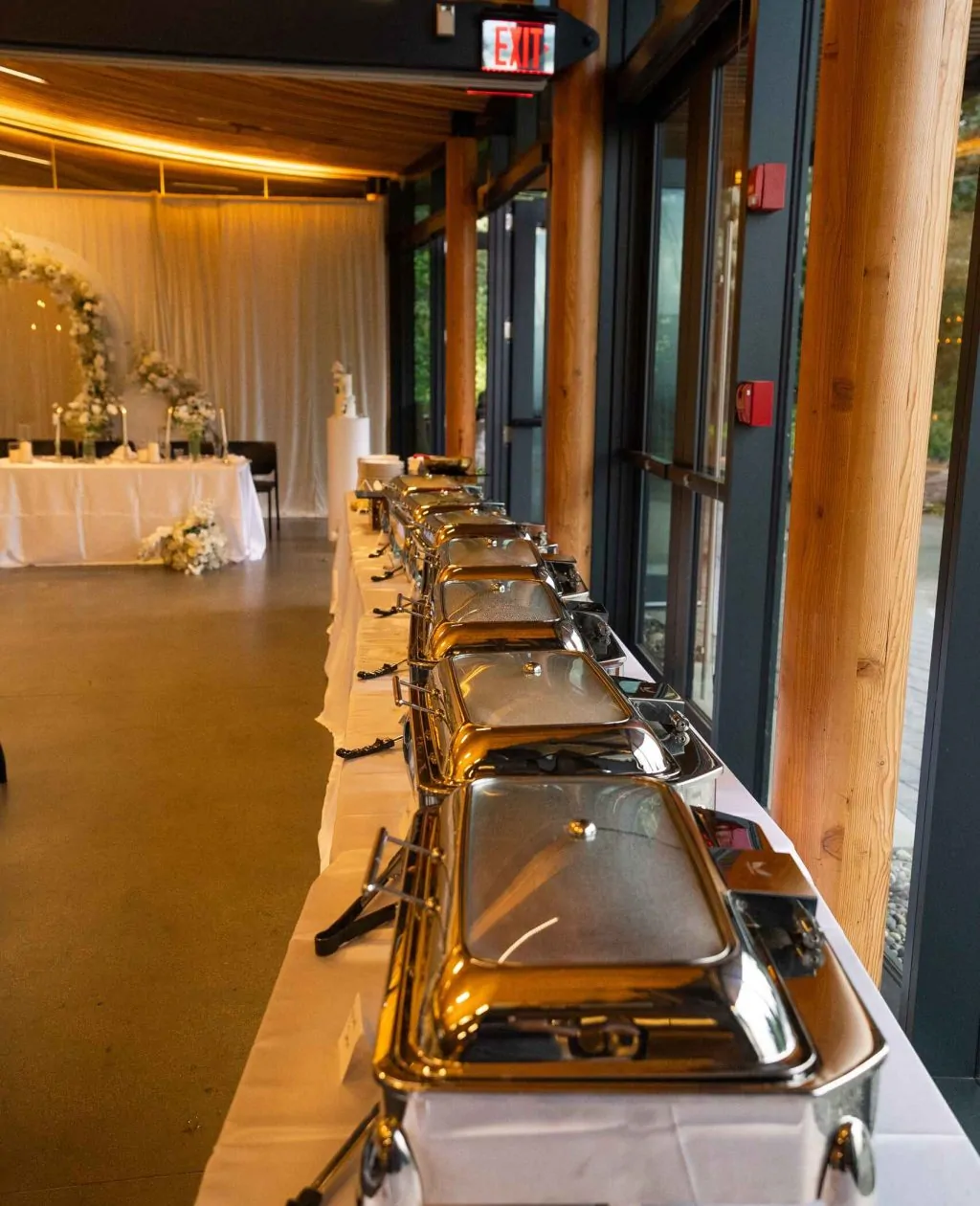 All you can eat indian lunch buffet chafing dishes